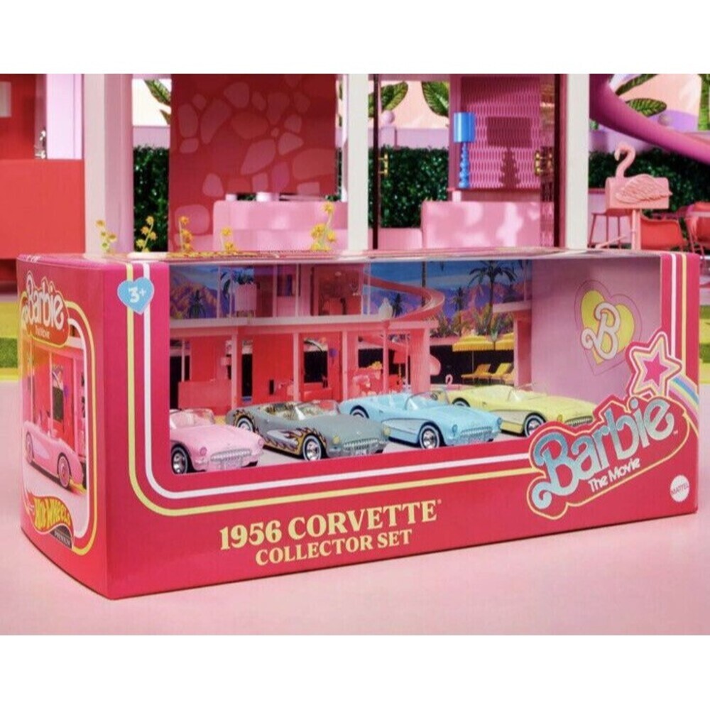 Hot Wheels Collectors: Barbie The Movie Hot Wheels Corvette 4-Pack New